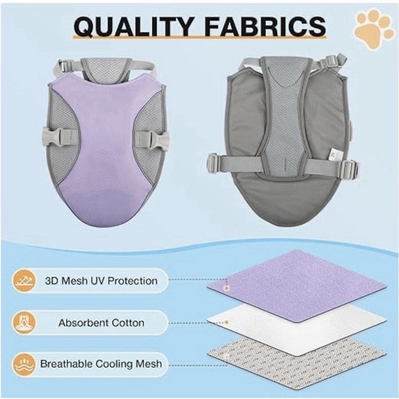 Dog Harness Cooling Vest Purple Large - Picture 3 of 8
